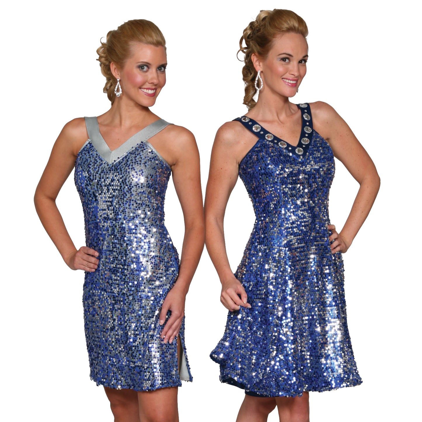 Flapper Sequin Mesh Dresses