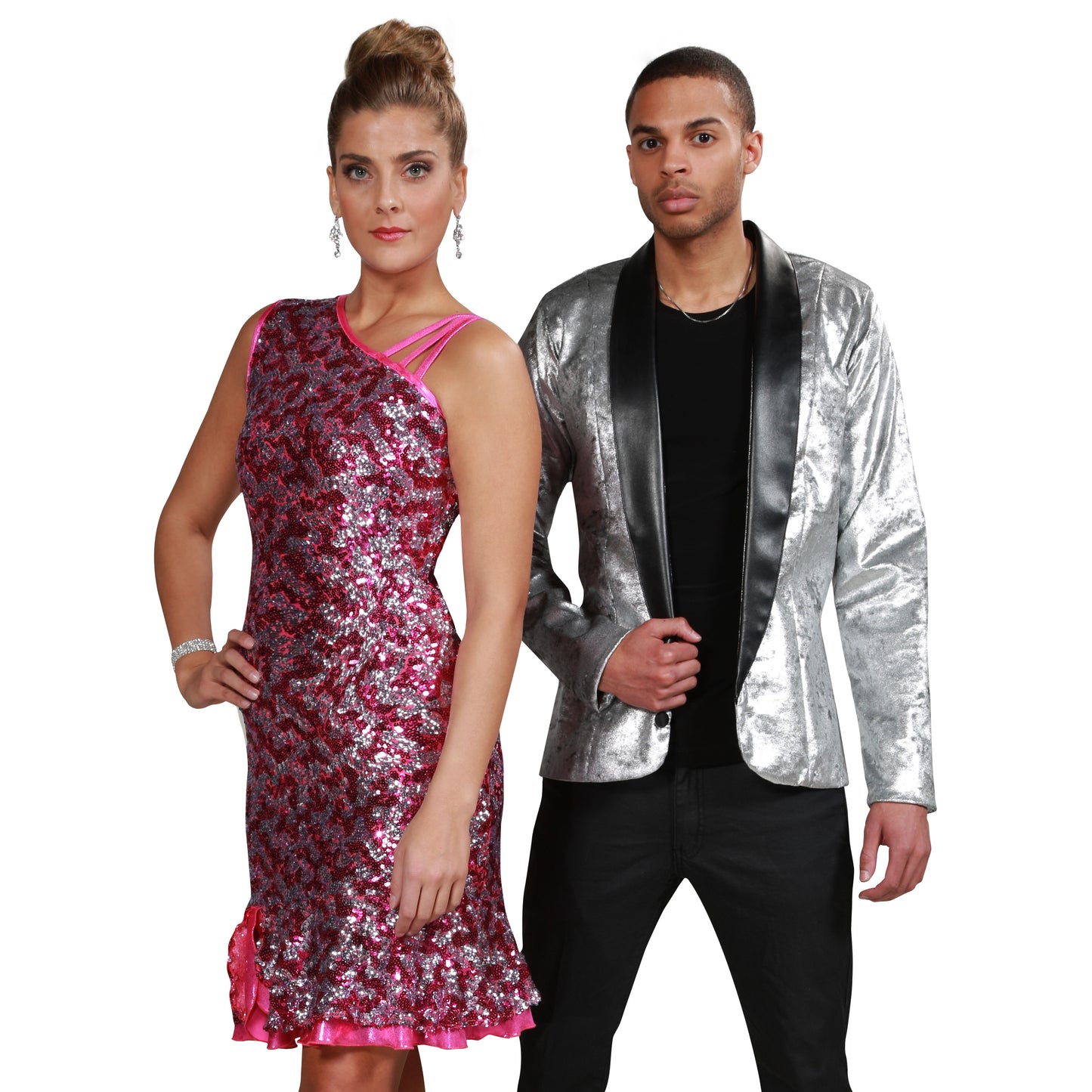 Couples Asymmetrical Dress & Men's Jacket