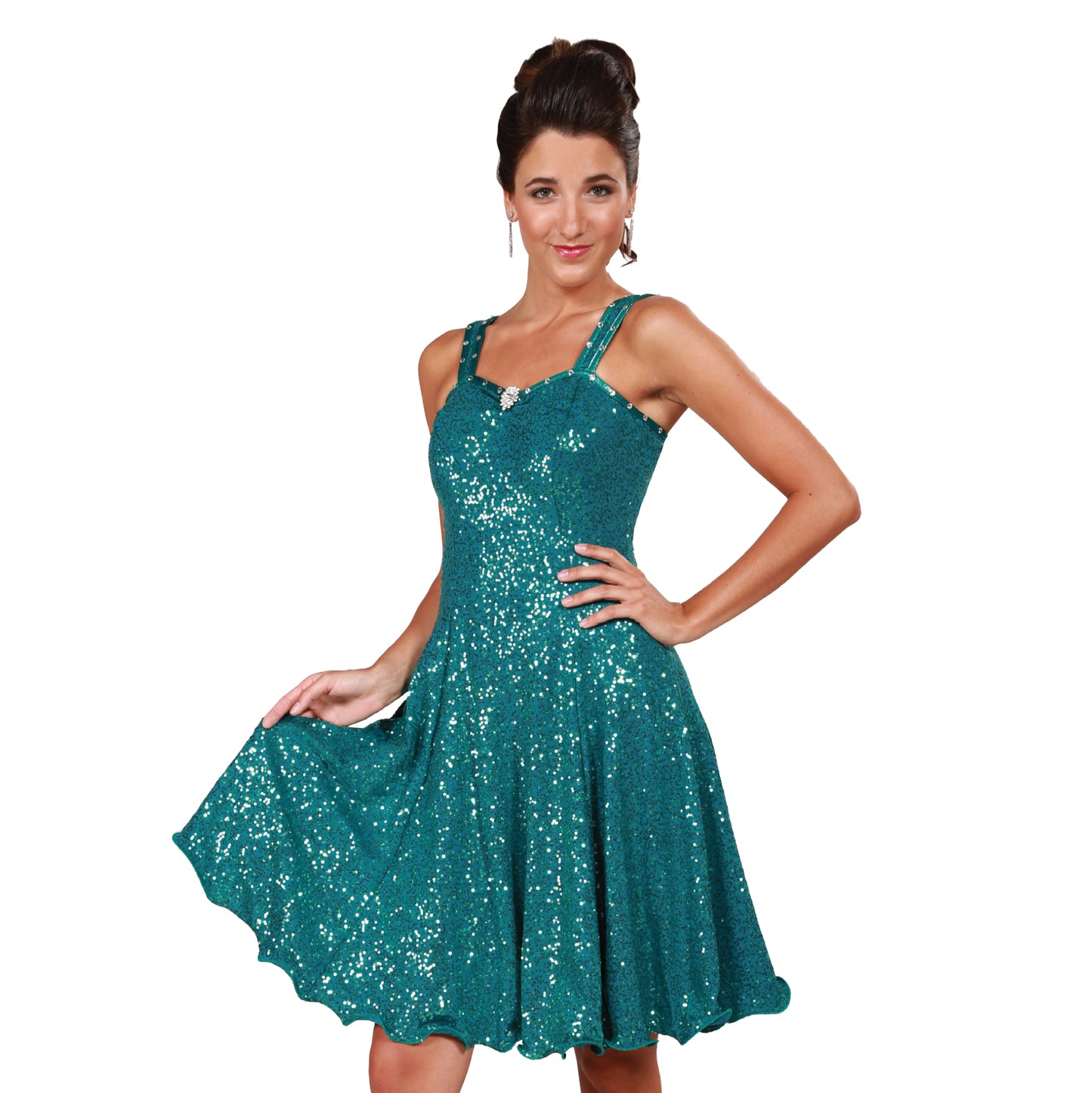 Princess Seam Sequin Dress & Tearaway Skirt