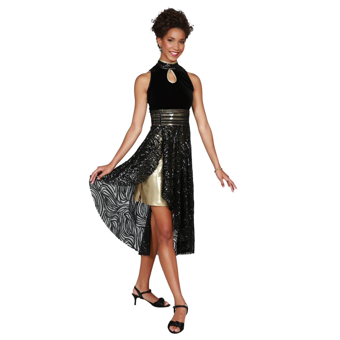 Pencil Skirt & Keyhole Dress with Tearaway Skirt