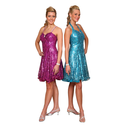 Bubble Sequin Princess Seam Dresses