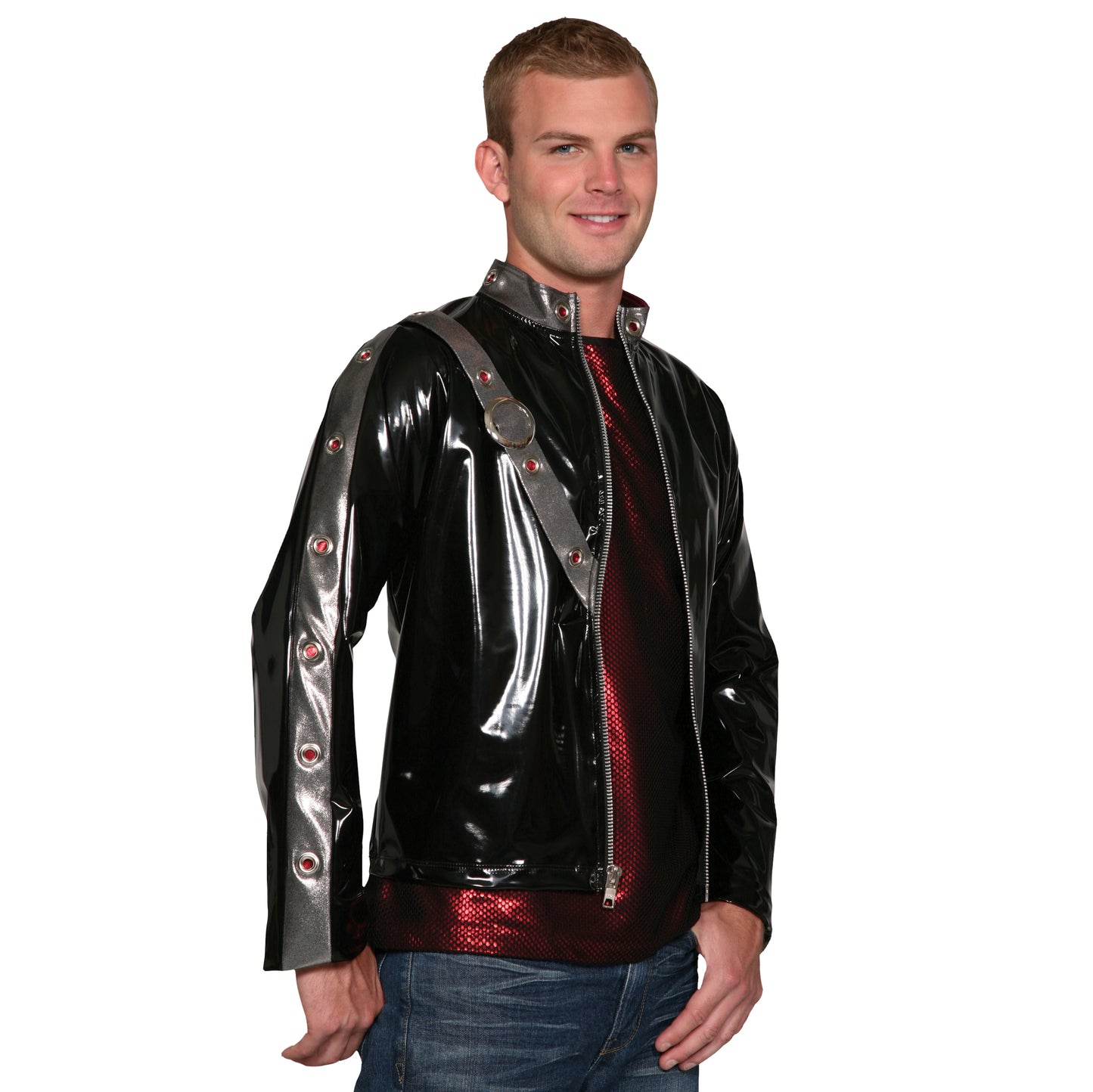 Metallic Accented Jacket & Shirt