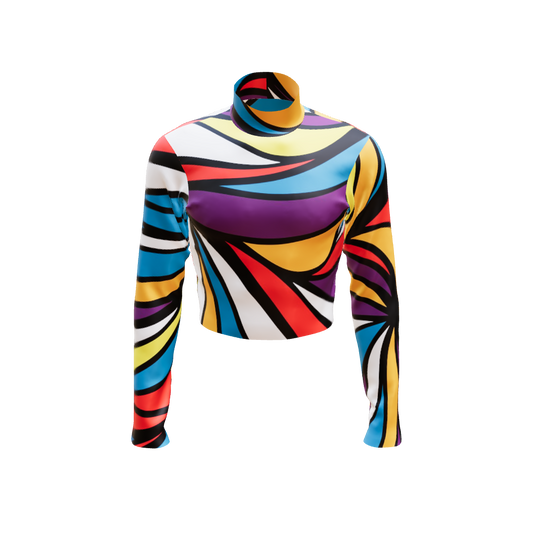 Emotion Band Top - Seamless Print